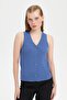 Women's V-Neck Seamless Vest Indigo - 8