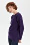 Women's Crew Neck Seamless Front Thessaloniki Diamond Knit Wool Sweater K.Mor - 7