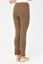 Women's Ribbed Leggings Trousers Camel - 6
