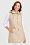 Women's Hooded Quilted Vest Beige - 5