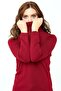 بلوزة صياد السمك الأساسية بأكمام طويلة من الليكرا للسيدات بلون الكرز - 7