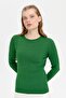 Women's Crew Neck Seamless Front Patterned Sweater K.Yosun - 5