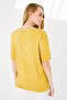 Women's Turn-down Collar Short Sleeve Laced Combed Cotton Blouse Honey - 3