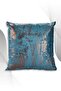 Petrol Copper Throw Pillow Cover Decorative Patterned Velvet Soft Living Room Sofa - 2