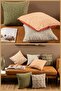 Special Design 43x43 Woven Throw Pillow Cover with Piping Hidden Zipper Decorative Living Room - 2