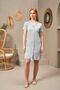 25137 Women's Buttoned Collar Short Sleeve Nightgown