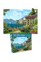 2 PIECES 1000 PIECES PUZZLE - STAR NIGHT and COAST HOUSE - 3