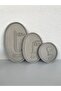 Gray Abstract Faces Decorative Plate Set