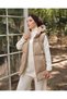 Oversize Hooded Inflatable Vest with Left Front Zipper Pocket - 2
