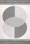 Mira Black Shape Detailed Gray White Woven Base Modern Decorative Carpet Mira5836 - 5