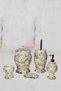 Ceramic Red Violet Marble Patterned Bathroom Set of 5 - 2