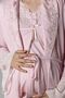 Women's Pink Maternity Pajama Set and Dressing Gown - 4