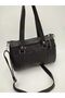 Luxury Women's Hand Shoulder and Arm Bag - Multi-Compartment, Black Genuine Leather - 8