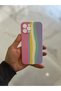 iPhone 12 Pro Max Compatible Launch Silicone Shock Absorbing Phone Case with Rainbow Color Stripe