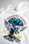 هودي أبيض كبير الحجم مطبوع عليه Wonder Years للجنسين - 6