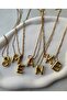 Three Dimensional Steel C Letter Balloon Gold Color Necklace - 3