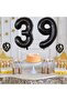 بالون فويل أسود 76 سم - 9 أرقام - 2
