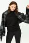 Women's Tricolor Shawl Black - 7