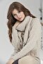 Women's Embroidered Wool Scarf V.beige - 4