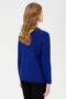 Women's Crew Neck Sleeve Hair Knitted Wool Sweater K.S.Blue - 5