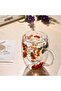 Heat Resistant Borosilicate Double Wall Flower Cup Flower Cup| Floral Coffee Presentation Cup - 2