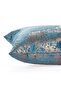 Petrol Copper Throw Pillow Cover Decorative Patterned Velvet Soft Living Room Sofa - 4