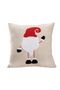 43X43 Christmas Throw Pillow Cover Beige Punch Patterned New Year Santa Claus Dwarf Suseen Panç 05 - 2
