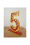 5 Years Old Birthday Table Decor (Galatasaray Themed Yellow-Red) - 5