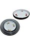 40 cm Round Flower Patterned High Edge Enamel Baking Tray - 1 Piece