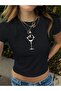 بلوزة Eight Kokteyl مطبوع Crop