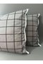 Anthracite Striped Pattern Pillow Case 2 Pcs 50X70 - 3