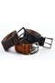 3 Pieces Men's Belt Black Tan Brown Classic 3.50 cm Faux Leather - 3