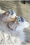 Blue Flower Mother's Maternity Slipper Crown and Lacy Maternity Bracelet (Maternity Maternity Set) - 2