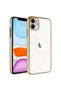 Case for Apple iPhone 11 Hard Polycarbonate Coating Color Frame Back Transparent Durable Lux Cover