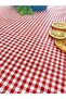 Gingham Red White Checkered Tablecloth - 3