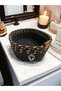 Jute Wicker Basket Double Color Organizer Bread Fruit Basket