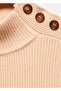 Ribbed Sweater with Buttons on the Shoulders - 5