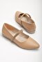 Thick Single Row Stoned Skin Nude Women's Ballerinas