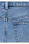 Denim mini etek - 5