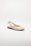 Open Heel Bow Skin Women's Ballerinas - 4