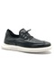 James Franco 6156 Casual Leather Men's Shoes BLACK-WHITE