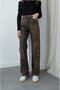 Black Gage Leopard Pattern Straight Jeans - 2