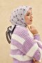 وشاح Olinda باللون الليلكي الفاتح باللون الأزرق الداكن - 4