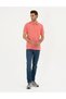 Pink Regular Fit 100% Cotton Buttoned Polo Collar Basic T-Shirt 50280753-Vr186 - 4