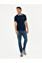 Navy Blue Slim Fit 100% Cotton Buttoned Polo Collar T-Shirt 50296549-Vr033 - 4