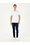 White Slim Fit Zippered Polo Collar T-Shirt 50284317-Vr013 - 4