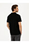 Black Slim Fit 100% Cotton Apaş Collar T-Shirt 50296772-Vr046 - 5