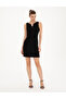 Black Collar Detailed Dress 50285639-Vr046