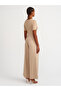 71530 Camel Wide Leg Pleated Trousers - 2