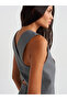 60545 Gray Blazer Vest - Back Detail
